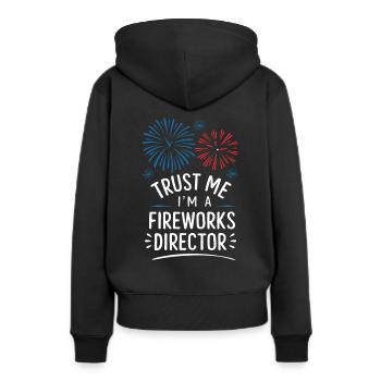 Pyrotechnie Feux d’artifice Pyrotechnie - Sweat à capuche Premium bio Femme - noir - Dos - Julia (174cm)