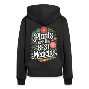 Végétarien Végétalien Végétarien Végétarien - Sweat à capuche Premium bio Femme - noir - Dos - Julia (174cm)