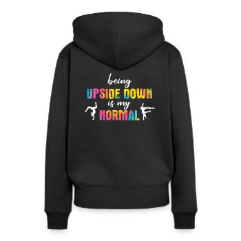 Turnen Turner - Frauen Premium Bio Hoodie - Schwarz - Hinten - Julia (174cm)