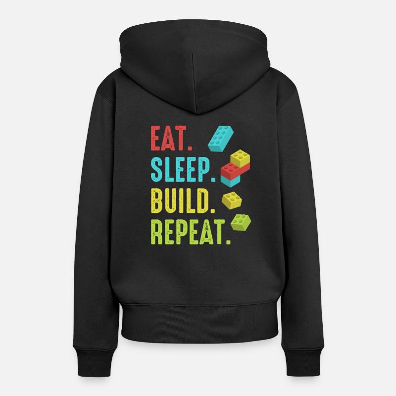 Brick Builder Brick Building Master Builder - Sweat à capuche Premium bio Femme - noir