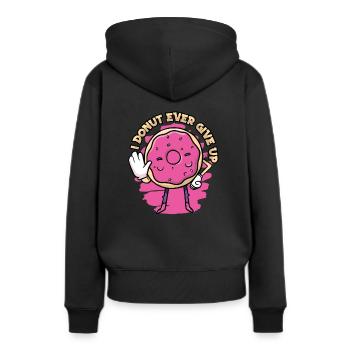 Donut Donuts Candy Bagel - Sweat à capuche Premium bio Femme - noir - Dos - Julia (174cm)