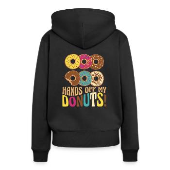 Donut Donuts Candy Bagel - Sweat à capuche Premium bio Femme - noir - Dos - Julia (174cm)