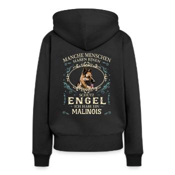 Malinois Hund Hundehalter - Frauen Premium Bio Hoodie - Schwarz - Hinten - Julia (174cm)