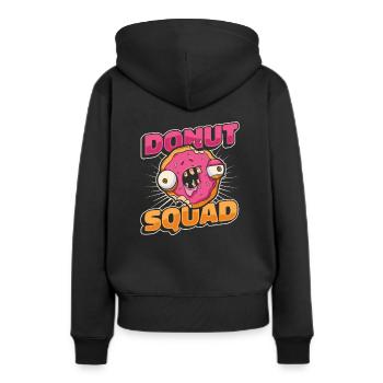Donut Donuts Candy Bagel - Sweat à capuche Premium bio Femme - noir - Dos - Julia (174cm)
