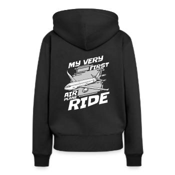 Vol du premier vol de l’avion - Sweat à capuche Premium bio Femme - noir - Dos - Julia (174cm)