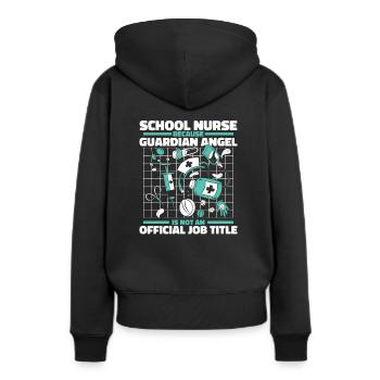 Schulkrankenschwester Gesundheitswesen Schulkranke - Frauen Premium Bio Hoodie - Schwarz - Hinten - Julia (174cm)