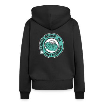 Schulkrankenschwester Gesundheitswesen Schulkranke - Frauen Premium Bio Hoodie - Schwarz - Hinten - Julia (174cm)