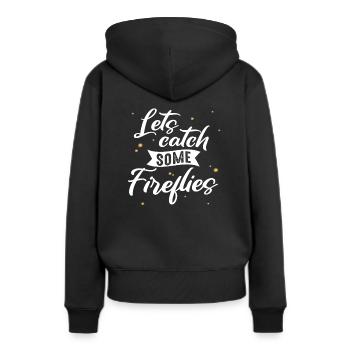 Luciole de feu insecte - Sweat à capuche Premium bio Femme - noir - Dos - Julia (174cm)