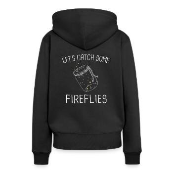 Luciole de feu insecte - Sweat à capuche Premium bio Femme - noir - Dos - Julia (174cm)