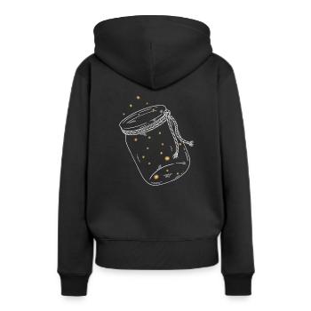 Luciole de feu insecte - Sweat à capuche Premium bio Femme - noir - Dos - Julia (174cm)