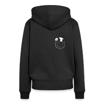 Pandabär Panda Tier Pandas - Frauen Premium Bio Hoodie - Schwarz - Hinten - Julia (174cm)