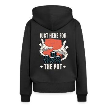 Poker Casino Texas Hold'em Pokerspieler - Frauen Premium Bio Hoodie - Schwarz - Hinten - Julia (174cm)