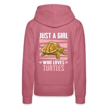 Schildkröte Meeresschildkröte Schildkröten Tier - Frauen Premium Bio Hoodie - Malve - Hinten - Isabella (175cm)