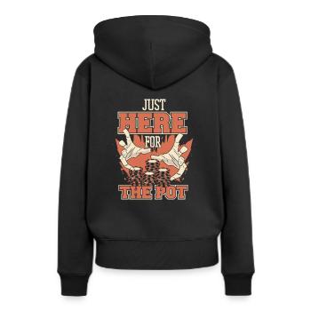 Poker Casino Texas Hold'em Pokerspieler - Frauen Premium Bio Hoodie - Schwarz - Hinten - Julia (174cm)