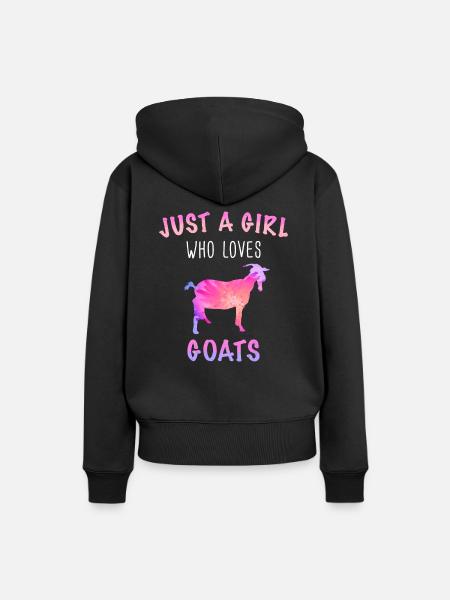 Ziege Ziegen Tier Goat - Frauen Premium Bio Hoodie - Schwarz