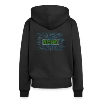 Nerd - Sweat à capuche Premium bio Femme - noir - Dos - Julia (174cm)