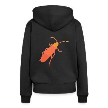 Rétro coléoptère - Sweat à capuche Premium bio Femme - noir - Dos - Julia (174cm)