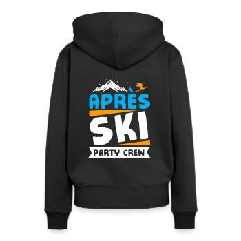 Afterski Party Crew - Frauen Premium Bio Hoodie - Schwarz - Hinten - Julia (174cm)