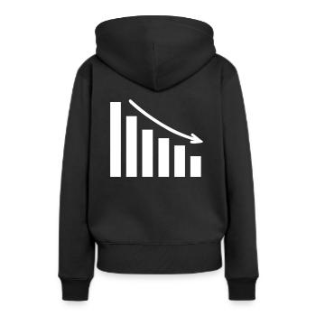 graphique - Sweat à capuche Premium bio Femme - noir - Dos - Julia (174cm)