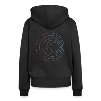 Effet Doppler - Sweat à capuche Premium bio Femme - noir - Dos - Julia (174cm)