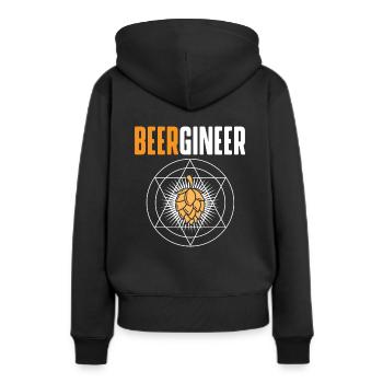 Beergineer - Brasseurs, brasseurs domestiques - Sweat à capuche Premium bio Femme - noir - Dos - Julia (174cm)