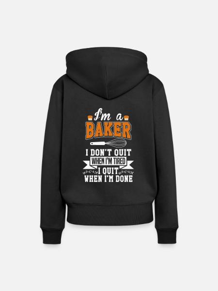bakker - Vrouwen Premium Bio hoodie - zwart