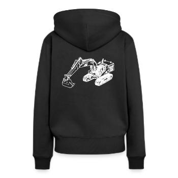Pelle pelles pelles à pelles blanches - Sweat à capuche Premium bio Femme - noir - Dos - Julia (174cm)