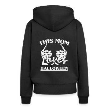 Mom Loves Halloween T-shirt Mom - Women’s Premium Organic Hoodie - black - Back - Julia (174cm)