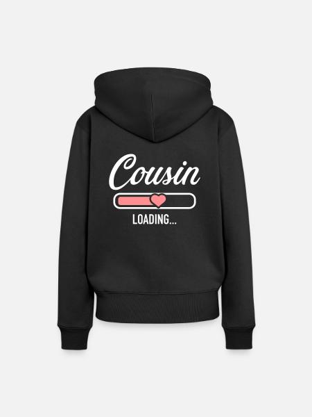 Cousine - Frauen Premium Bio Hoodie - Schwarz