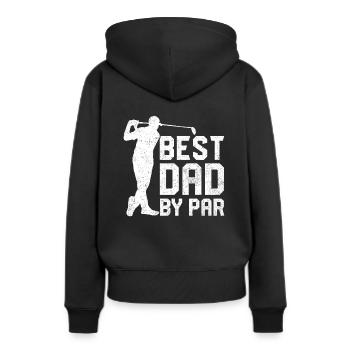 Dad Golfer Golf Papa Golfschläger - Frauen Premium Bio Hoodie - Schwarz - Hinten - Julia (174cm)
