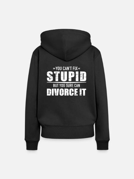 Scheidung - Frauen Premium Bio Hoodie - Schwarz
