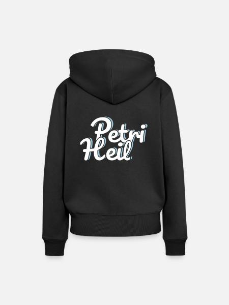 Petri Heil - Frauen Premium Bio Hoodie - Schwarz