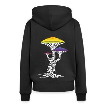 Magic mushrooms - Women’s Premium Organic Hoodie - black - Back - Julia (174cm)