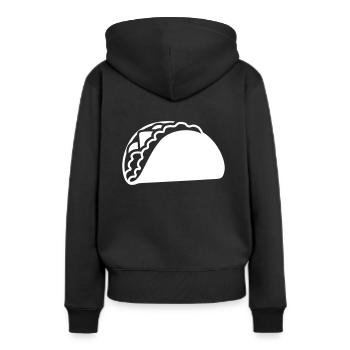 Taco - Sweat à capuche Premium bio Femme - noir - Dos - Julia (174cm)