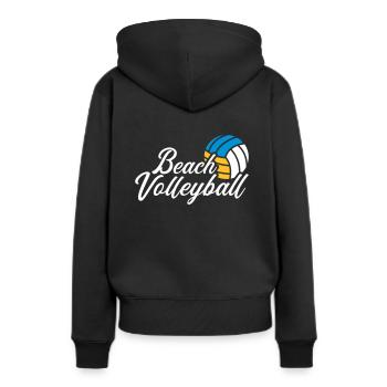 Beach-volley - Sweat à capuche Premium bio Femme - noir - Dos - Julia (174cm)