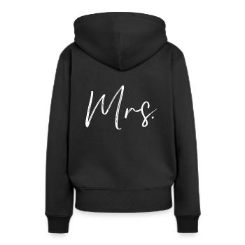 mariage - Sweat à capuche Premium bio Femme - noir - Dos - Julia (174cm)