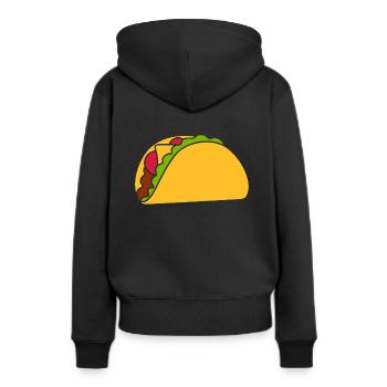 Taco - Sweat à capuche Premium bio Femme - noir - Dos - Julia (174cm)