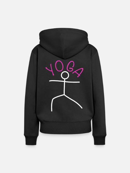 Yoga Outfit - Frauen Premium Bio Hoodie - Schwarz