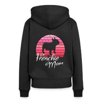 Französische Bulldogge Frenchie Mama Geschenk Hund - Frauen Premium Bio Hoodie - Schwarz - Hinten - Julia (174cm)