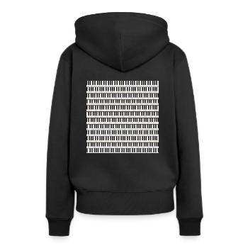 Clavier de piano - Sweat à capuche Premium bio Femme - noir - Dos - Julia (174cm)