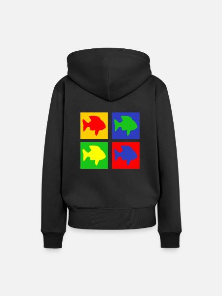Fische - Frauen Premium Bio Hoodie - Schwarz