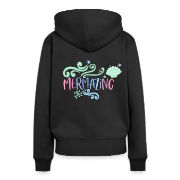 Mermazing mermaid summer beach vacation - Women’s Premium Organic Hoodie - black - Back - Julia (174cm)
