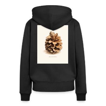enraciné - Sweat à capuche Premium bio Femme - noir - Dos - Julia (174cm)