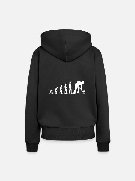 Curling Curling Curling - Frauen Premium Bio Hoodie - Schwarz
