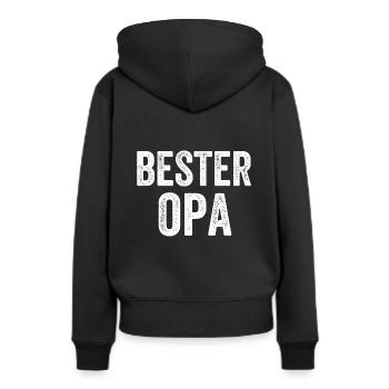 Bester Opa - Frauen Premium Bio Hoodie - Schwarz - Hinten - Julia (174cm)