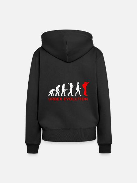 Urbex evolution urbex vintage - Sweat à capuche Premium bio Femme - noir