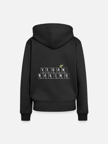 Vegan Baking - Periodensystem - Frauen Premium Bio Hoodie - Schwarz