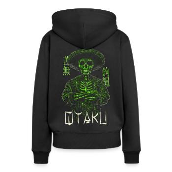 Otaku d’anime - Sweat à capuche Premium bio Femme - noir - Dos - Julia (174cm)