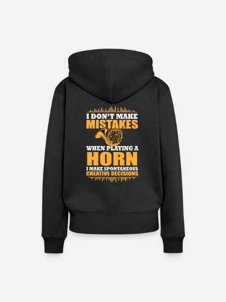 Hornisten SPruch - Frauen Premium Bio Hoodie - Schwarz