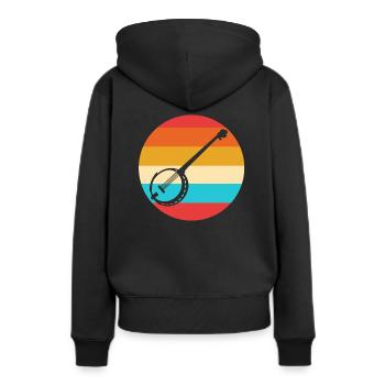 Banjo - Sweat à capuche Premium bio Femme - noir - Dos - Julia (174cm)